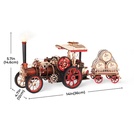 ROKR Steam Engine Mechanical 3D Wooden Kit LKA01