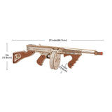 ROKR Thompson Submachine Gun Toy 3D Wooden Kit LQB01