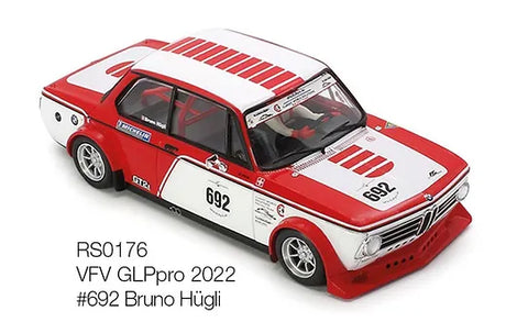 REVO Slot 0176 1/32 Scale BMW 2002 Racing Car in Red and White Livery with Number 692 on Vehicle
