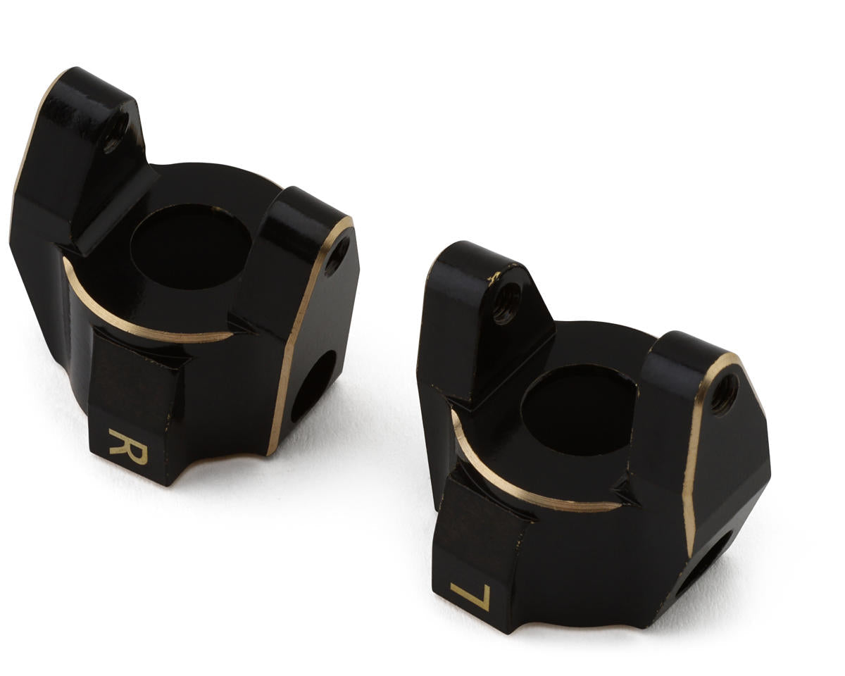 Samix SCX10 Pro Brass Front C-Hub Carriers Black 2