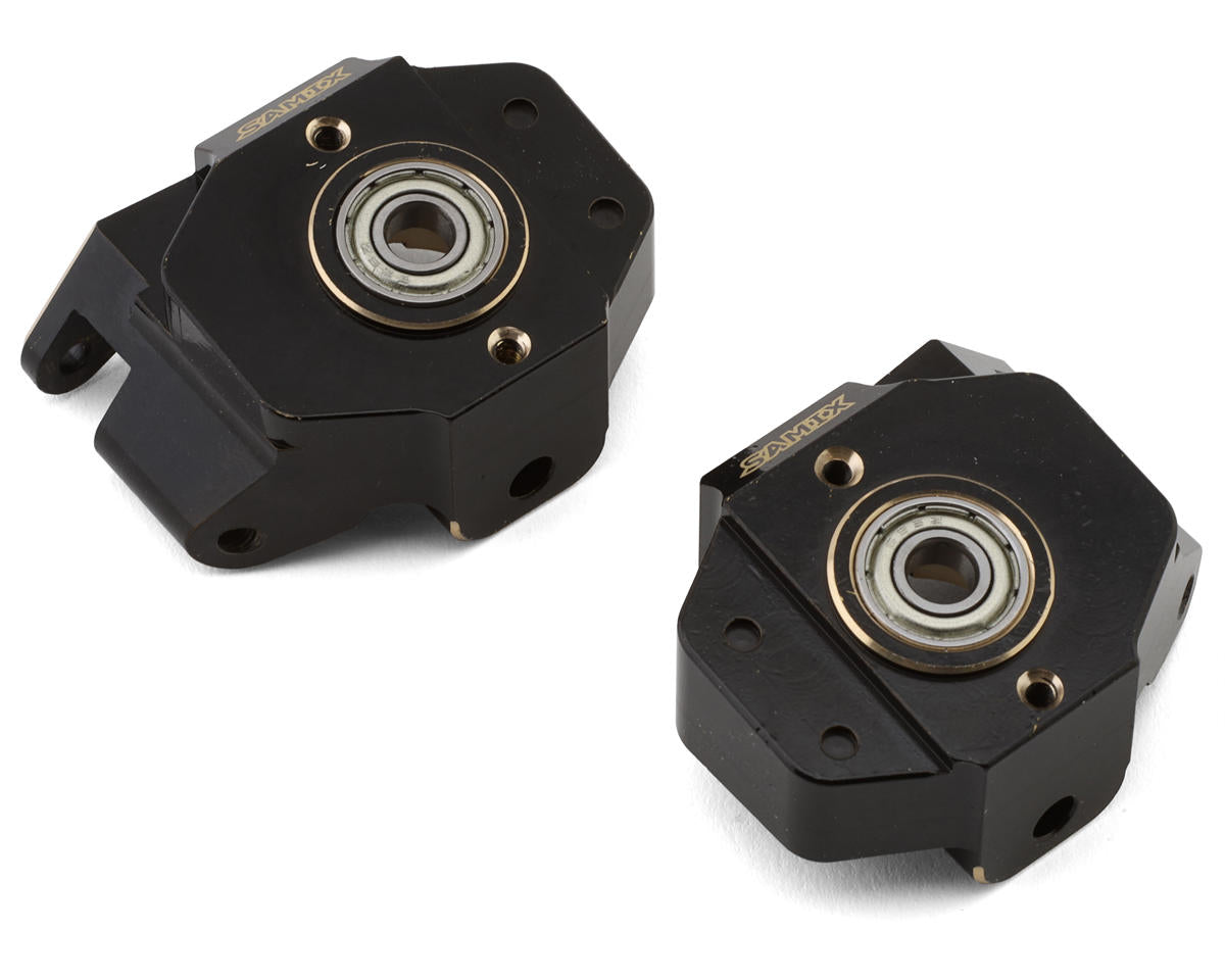 Samix SCX10 Pro Brass Steering Knuckles Black 2 110g