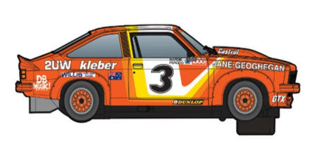 Classic Holden A9X Torana 1977 Bathurst race car, featuring vibrant orange and yellow colors, racing number 3, and sponsor logos.