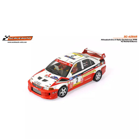 Scaleauto 6286R 1/32 Mitsubishi Evo V Rally Catalunya 1998 1 Richard Burns Slot Car - Hobbytech Toys