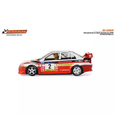 Scaleauto 6286R 1/32 Mitsubishi Evo V Rally Catalunya 1998 1 Richard Burns Slot Car - Hobbytech Toys