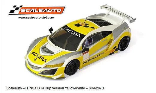 Scaleauto 6287D NSX GT3 Cup Yellow/White/Silver Slot Car - Hobbytech Toys