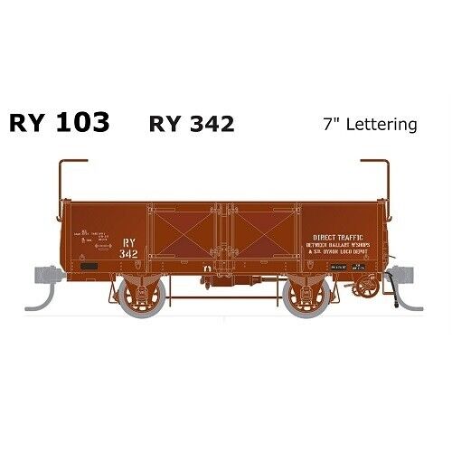 SDS RY-103 HO Scale RY Open Wagon 7" Lettering RY342 (Single Car) - Hobbytech Toys