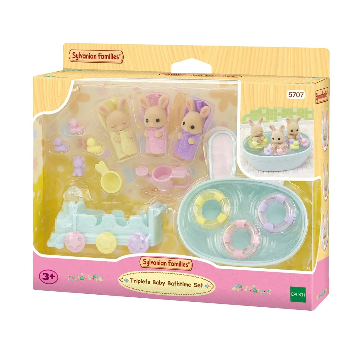 Sylvanian Families 5707 Triplets Baby Bathtime Set - Hobbytech Toys