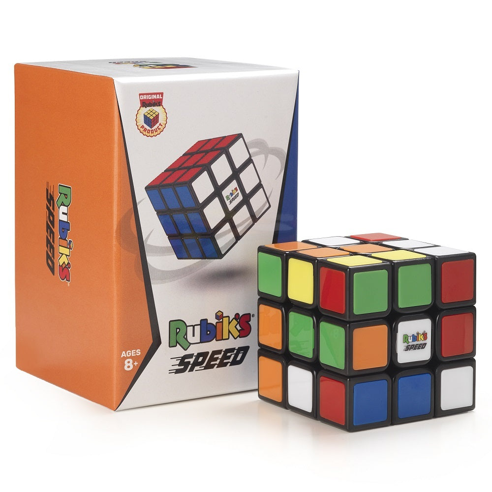 Colorful Rubik's 3x3 Speed Cube in sleek packaging, a classic puzzle toy for challenging brain teasers and quick hand-eye coordination.