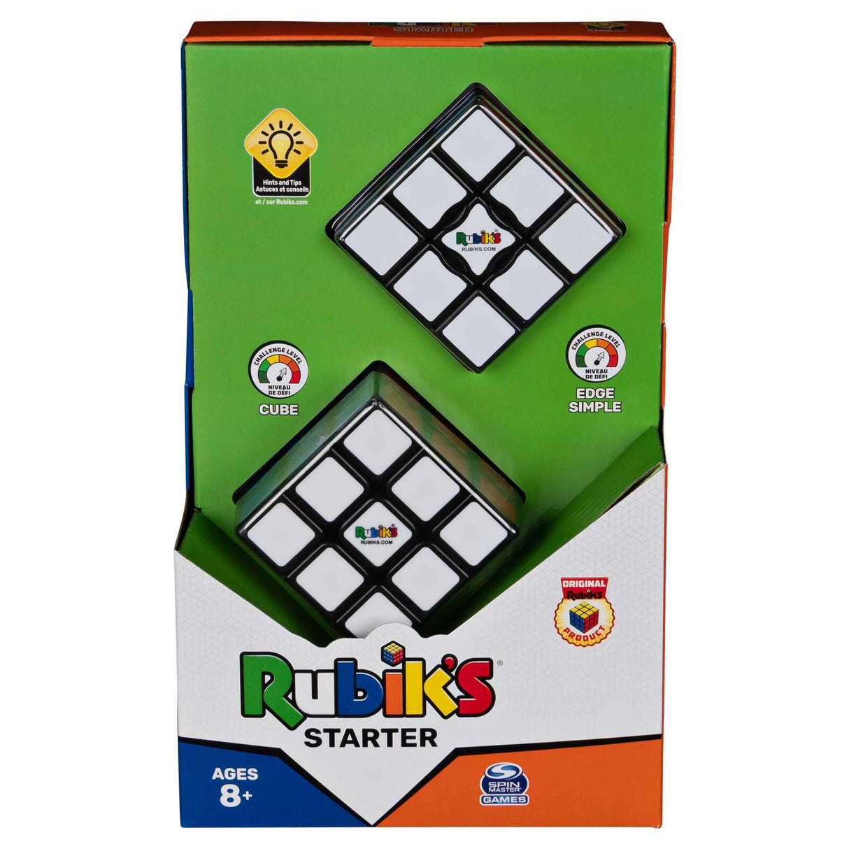 Colorful Rubik's Cube Starter Pack - Classic puzzle toy with 3x3 and 2x2 cubes, challenging brain teasers for ages 8+.