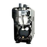 Compact Sparmax TC620X air compressor with tank, featuring a sleek black design for efficient airbrush operation.