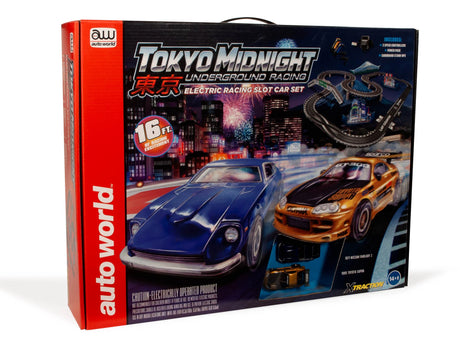 Autoworld 1/64 Tokyo Midnight Slot Car Set - Hobbytech Toys