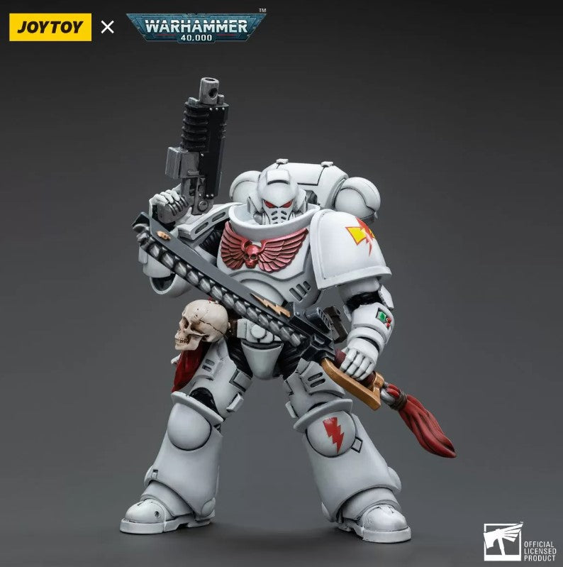Joy Toys Warhammer Collectibles: 1/18 Scale White Scars Assault lntercessor Brother Batjarga - Hobbytech Toys