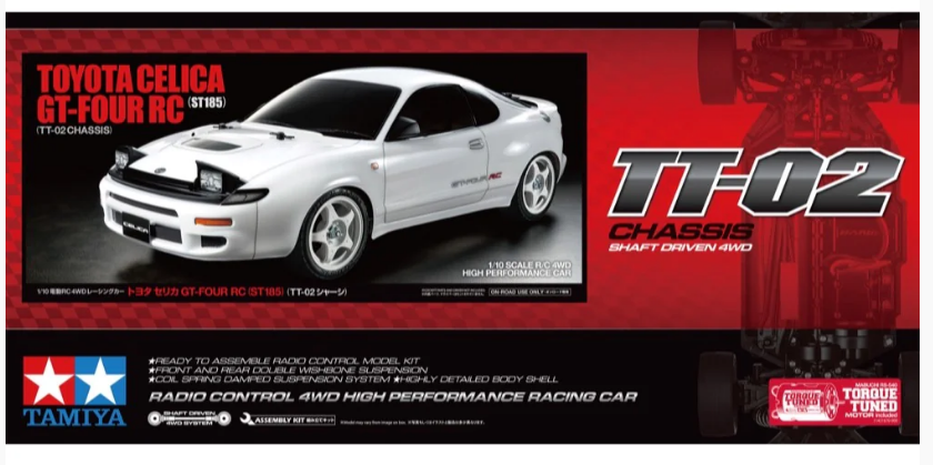 Tamiya 58730 1/10 Toyota Celica GT-Four ST185 TT-02 RC Car Kit - Hobbytech Toys