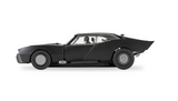 Sleek Batmobile from The Batman 2022, detailed scale model by Scalextric, ready for thrilling slot car racing.