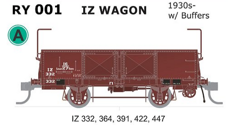 SDS HO IZ Early Open Wagon 1930'S With Buffers (5 pack)