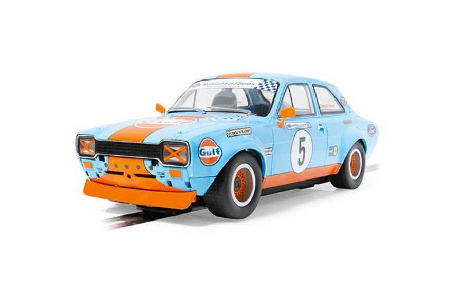 Scalextric Ford Escort Mk1 Wayne Crabtree Modified Fords 2023 Gulf Slot Car [C4530]