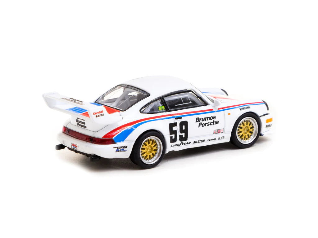 Tarmac 1/64 Porsche 911 Turbo S LM GT - 12H Sebring 1993 #59 - Hobbytech Toys