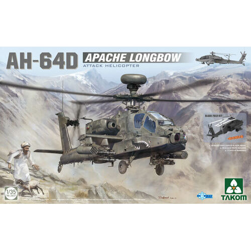 Takom 1/35 AH-64D Apache Longbow J.G.S.D.F Attack Helicopter Plastic Model Kit - Hobbytech Toys