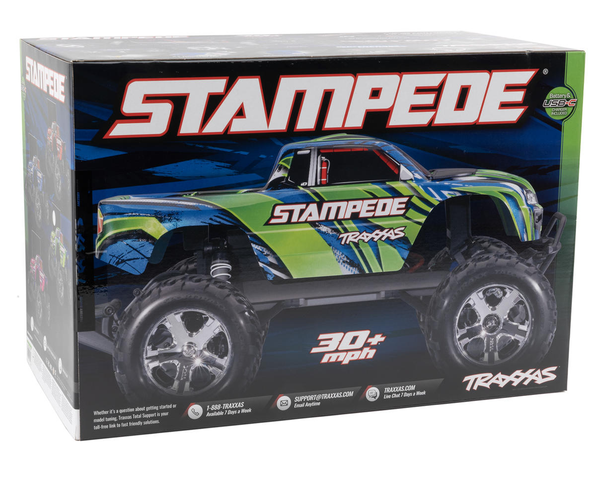 Traxxas 1/10 Stampede XL-5 Brushed 2WD Electric RC Monster Truck - Blue [36254-8BLUE]