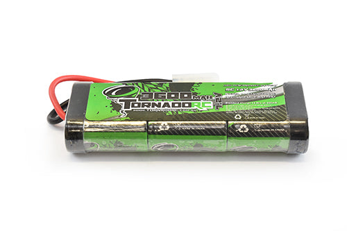 Rechargeable NiMH battery pack, 7.2V and 3600mAh capacity, suitable for Tamiya RC models, displayed in a clean, simple product image.