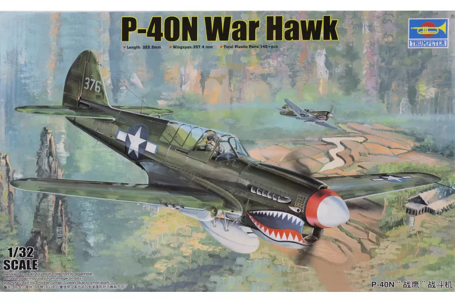 Trumpeter 02212 1/32 P-40N War Hawk *AUS DECAL* Plastic Model Kit - Hobbytech Toys