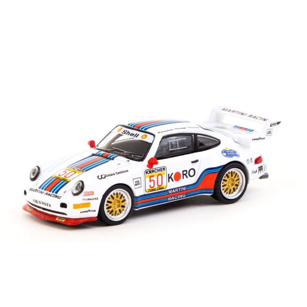 Tarmac 1/64 Porsche 911 Turbo 5 LM GT 24H Le Mans 1995 #50 - Hobbytech Toys
