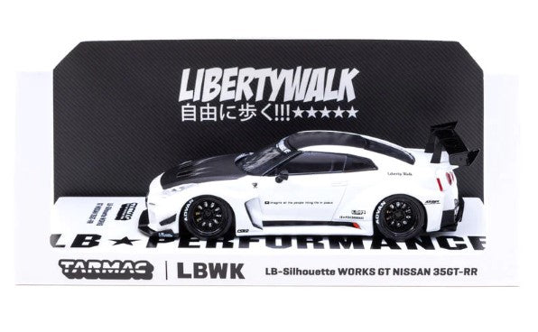 Tarmac 1/43 LB White GT Nissan 35GT-RR Silhouette Works Diecast Model - Hobbytech Toys