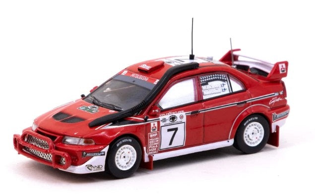 Tarmac 1/64 Mitsubishi Lancer Evolution 6.5 Safari Rally 2001 - Winner Tommi Mkinen / Risto Mannisenmki - Hobbytech Toys