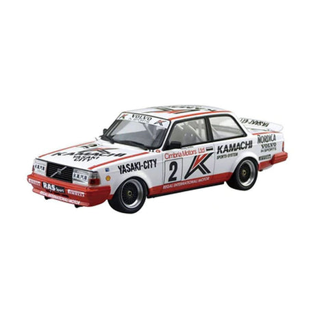 Tarmac 1/64 Volvo 240 Turbo Macau Guia Race 1986 Winner Johnny Cecotto w/Container Diecast Model - Hobbytech Toys