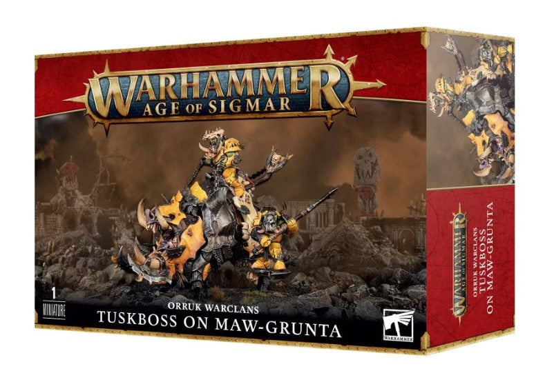 Warhammer Age of Sigmar: Orruk Warclans, Tuskboss on Maw-Grunta - Hobbytech Toys