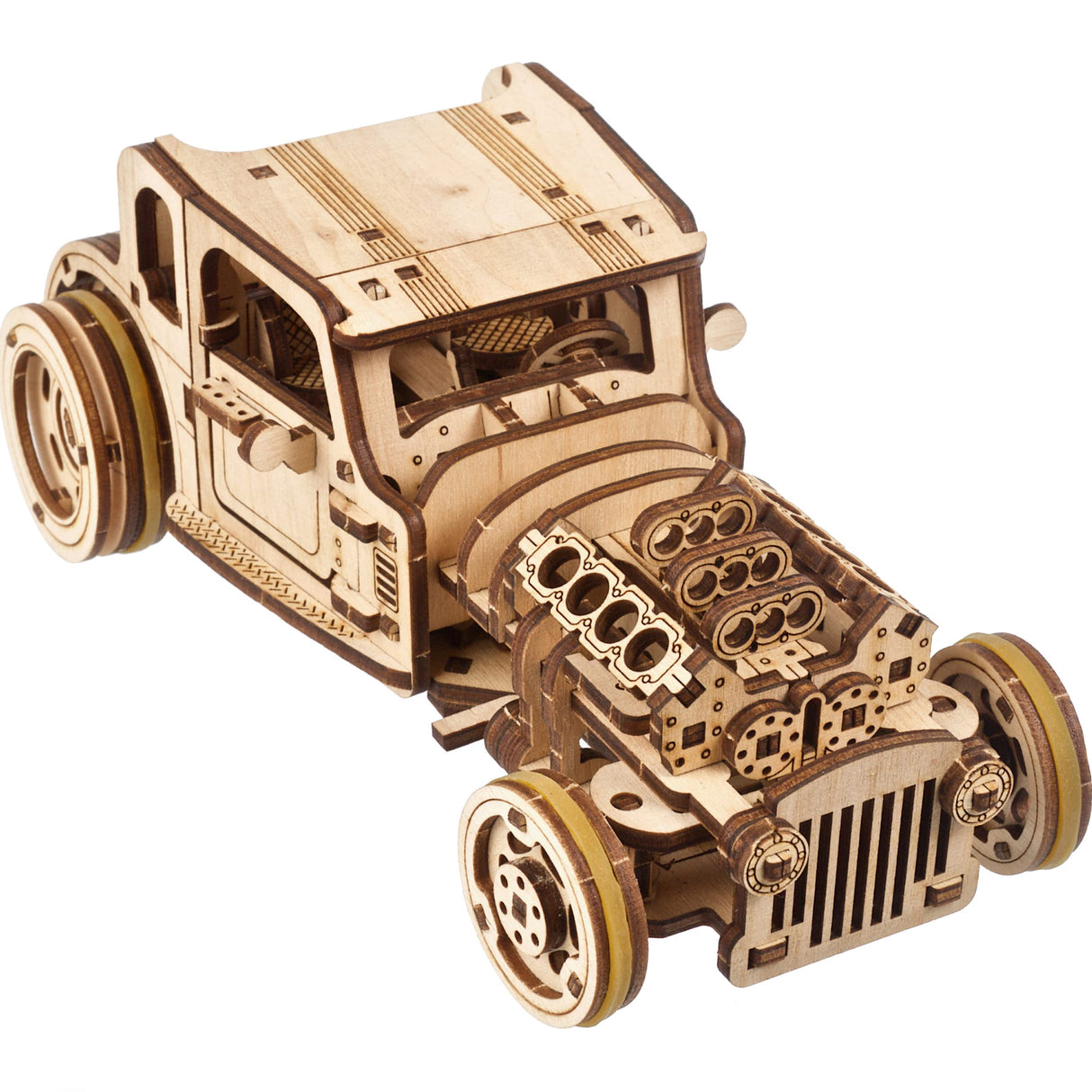 Ugears 70192 Hot Rod Furious Mouse 207pc Wooden Model Kit - Hobbytech Toys