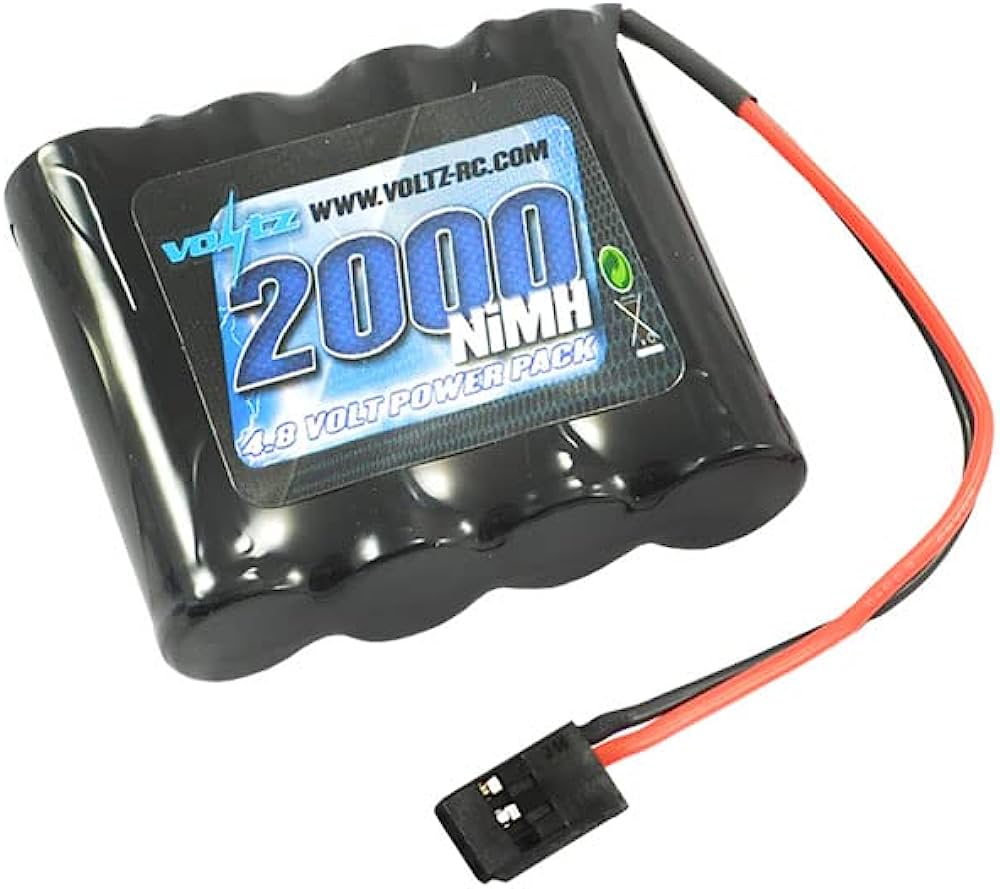 Compact 4.8V 2000mAh NiMH Rechargeable Battery Pack with JR Plug for RC Models