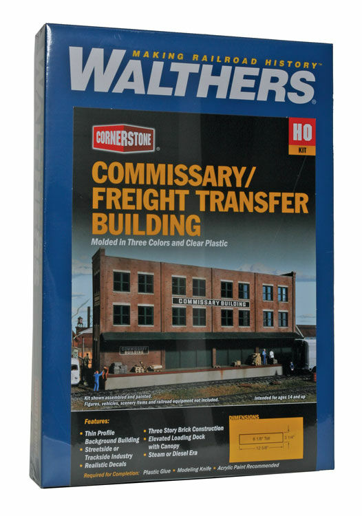 Walthers Cornerstone HO Commissary/Freight Transfer Building Walthers TRAINS - HO/OO SCALE