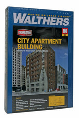 Walthers Cornerstone HO City Apartment Building Walthers TRAINS - HO/OO SCALE