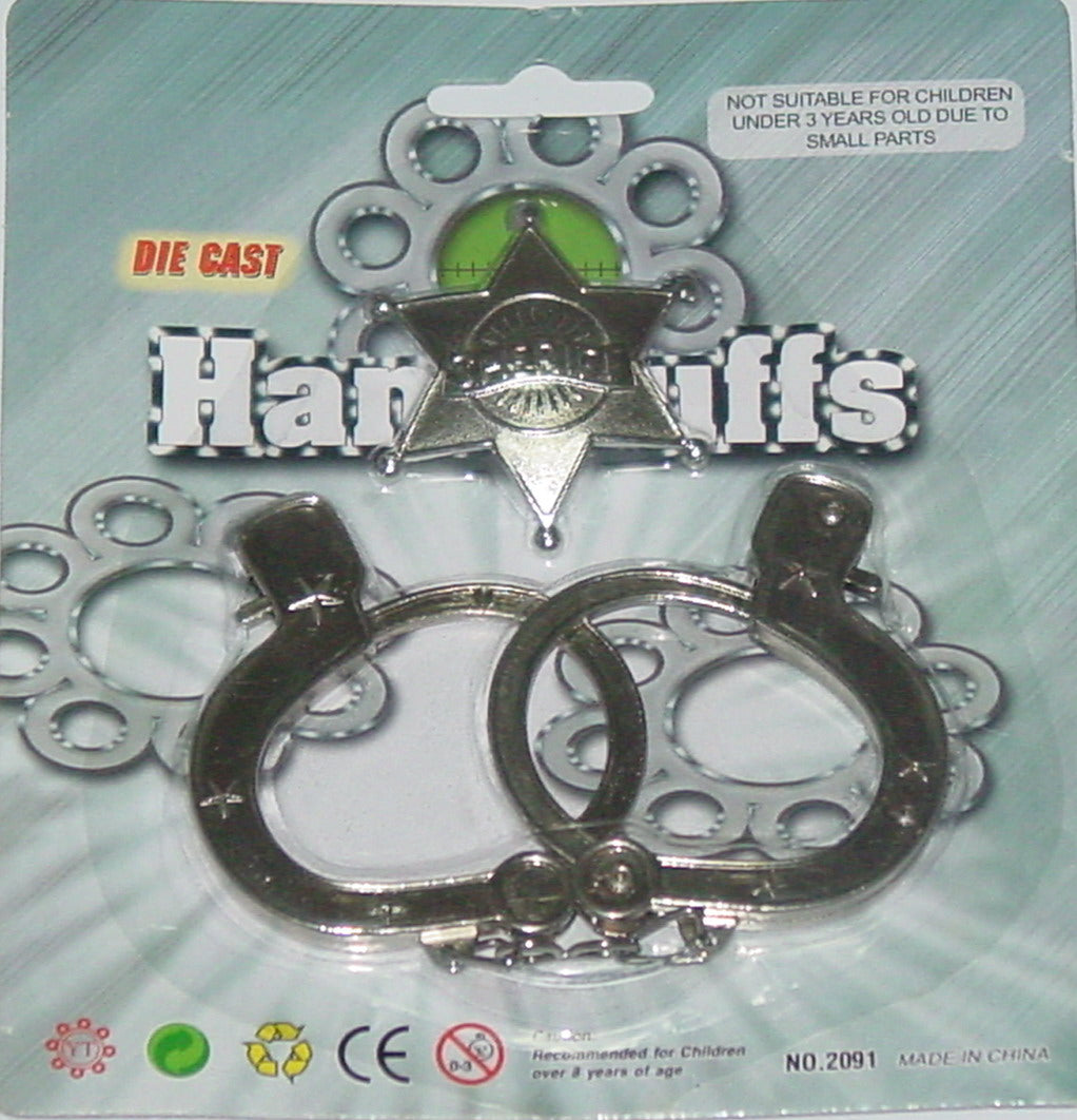 Die Cast Handcuffs W/Badge - Hobbytech Toys