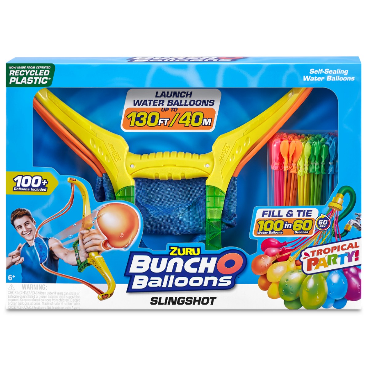 Zuru Bunch O Balloons Tropical Party Slingshot With 100 Balloons - Hobbytech Toys