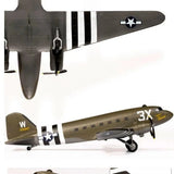 Academy 1/144 USAAF C - 47 Skytrain Plastic Model Kit - Hobbytech Toys