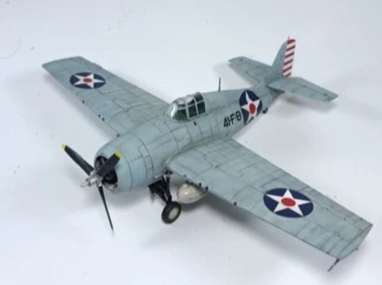 Academy 1/48 Grumman F4F - 4 Wildcat Battle of Midway Plastic Model Kit - Hobbytech Toys