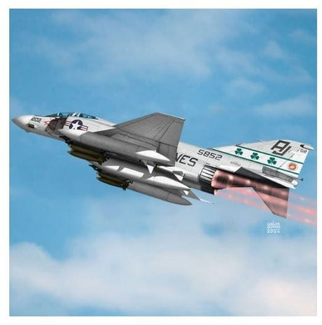 Academy 1/48 USMC F - 4J Phantom II VMFA - 333 Fighting Shamrocks Plastic Model Kit - Hobbytech Toys