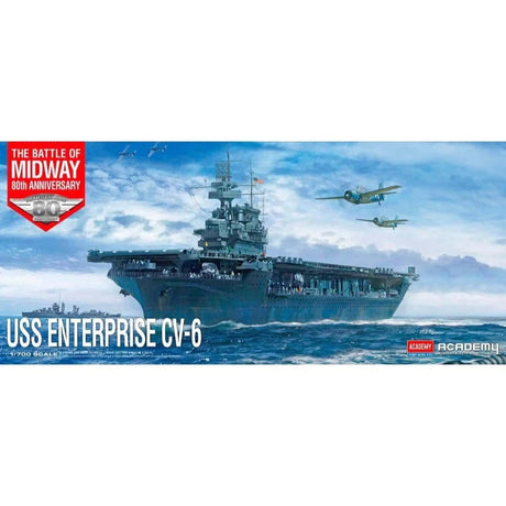 Academy 1/700 USS Enterprise CV - 6 Battle of Midway Plastic Model Kit [14409] - Hobbytech Toys