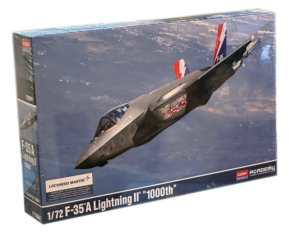Academy 1/72 F - 35A Lightning II 1000th Plastic Model Kit - Hobbytech Toys
