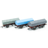 Accurascale 1103 OO Scale BR Coil A/SFV Steel Wagon TOPS Bauxite 3 Pack - Pack D - Hobbytech Toys