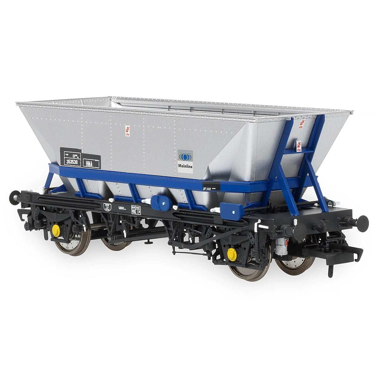 Accurascale ACC2580HMA - MB1 OO HMA MGR Coal Hopper with Mainline Blue Cradle (3pcs Per Pack) - Hobbytech Toys