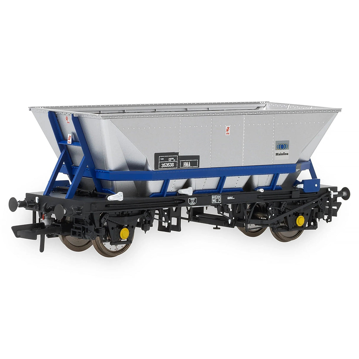 Accurascale ACC2580HMA - MB1 OO HMA MGR Coal Hopper with Mainline Blue Cradle (3pcs Per Pack) - Hobbytech Toys