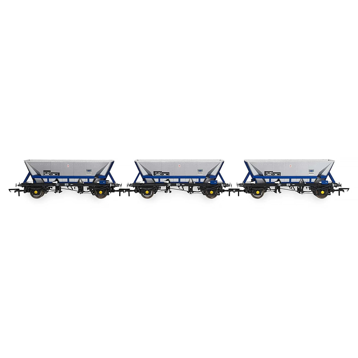 Accurascale ACC2580HMA - MB1 OO HMA MGR Coal Hopper with Mainline Blue Cradle (3pcs Per Pack) - Hobbytech Toys