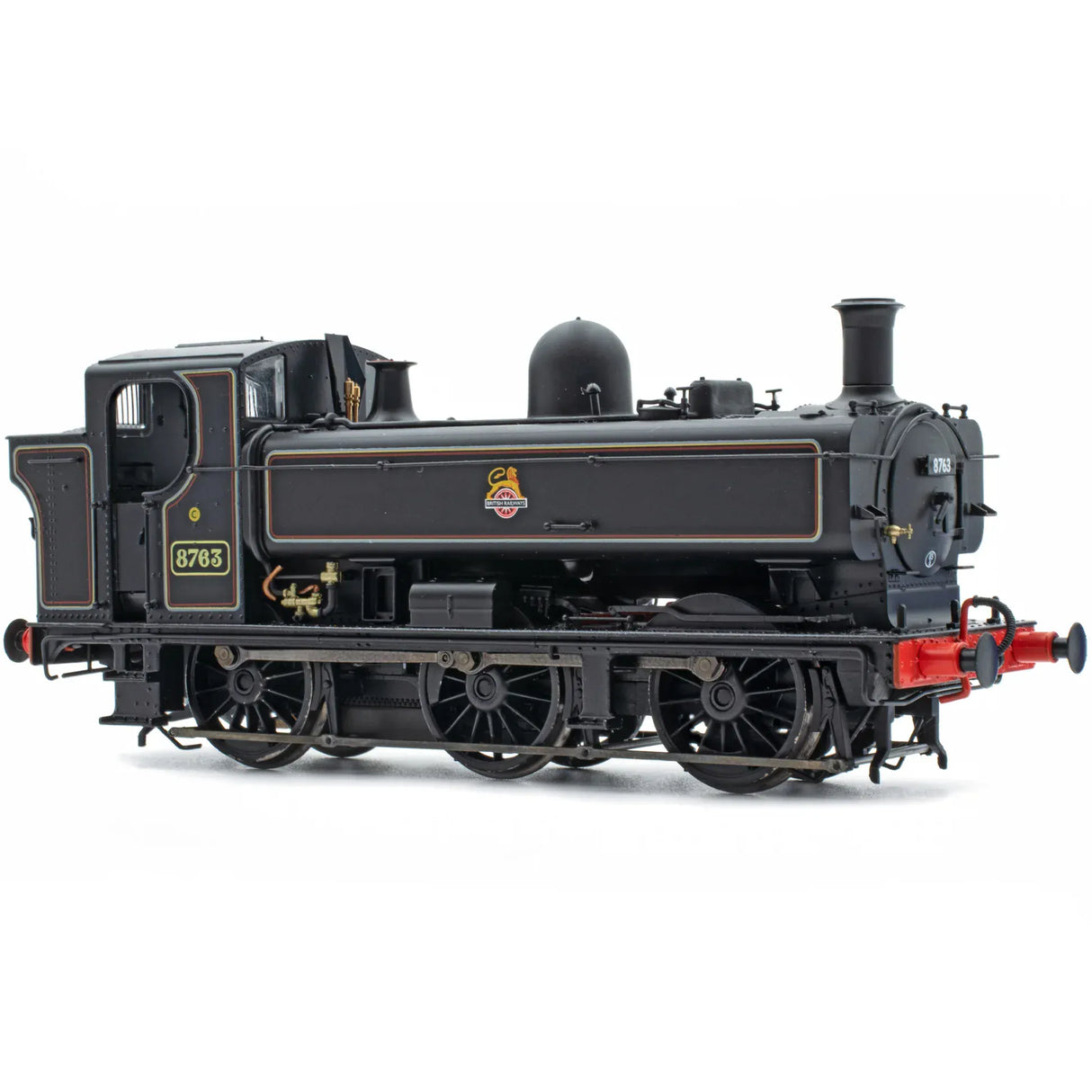 Accurascale OO Scale Class 8750 Pannier 0-6-0PT 8763 BR Lined Black Early Emblem - DC Loco