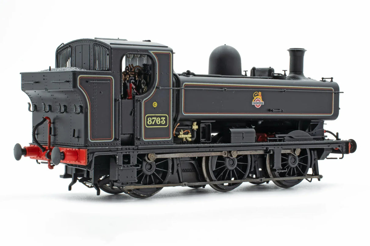 Accurascale OO Scale Class 8750 Pannier 0-6-0PT 8763 BR Lined Black Early Emblem - DC Loco