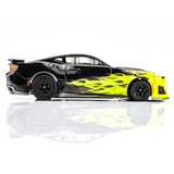 AFX 22060 Camaro ZL1 Black/Lime Flame Slot Car - Hobbytech Toys