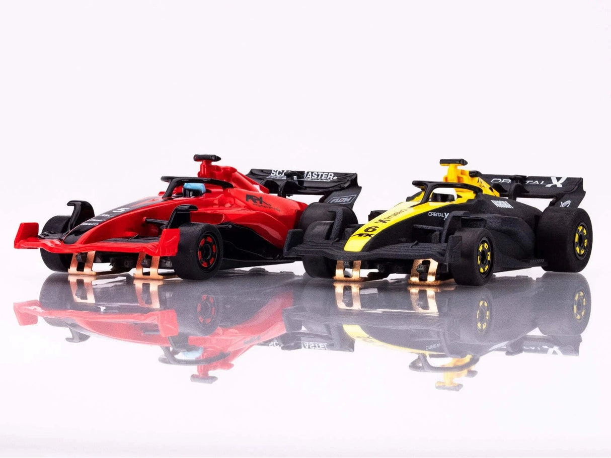 AFX Formula 1 Twin Pack #5 Red and #6 Yellow Slot Cars [22106]