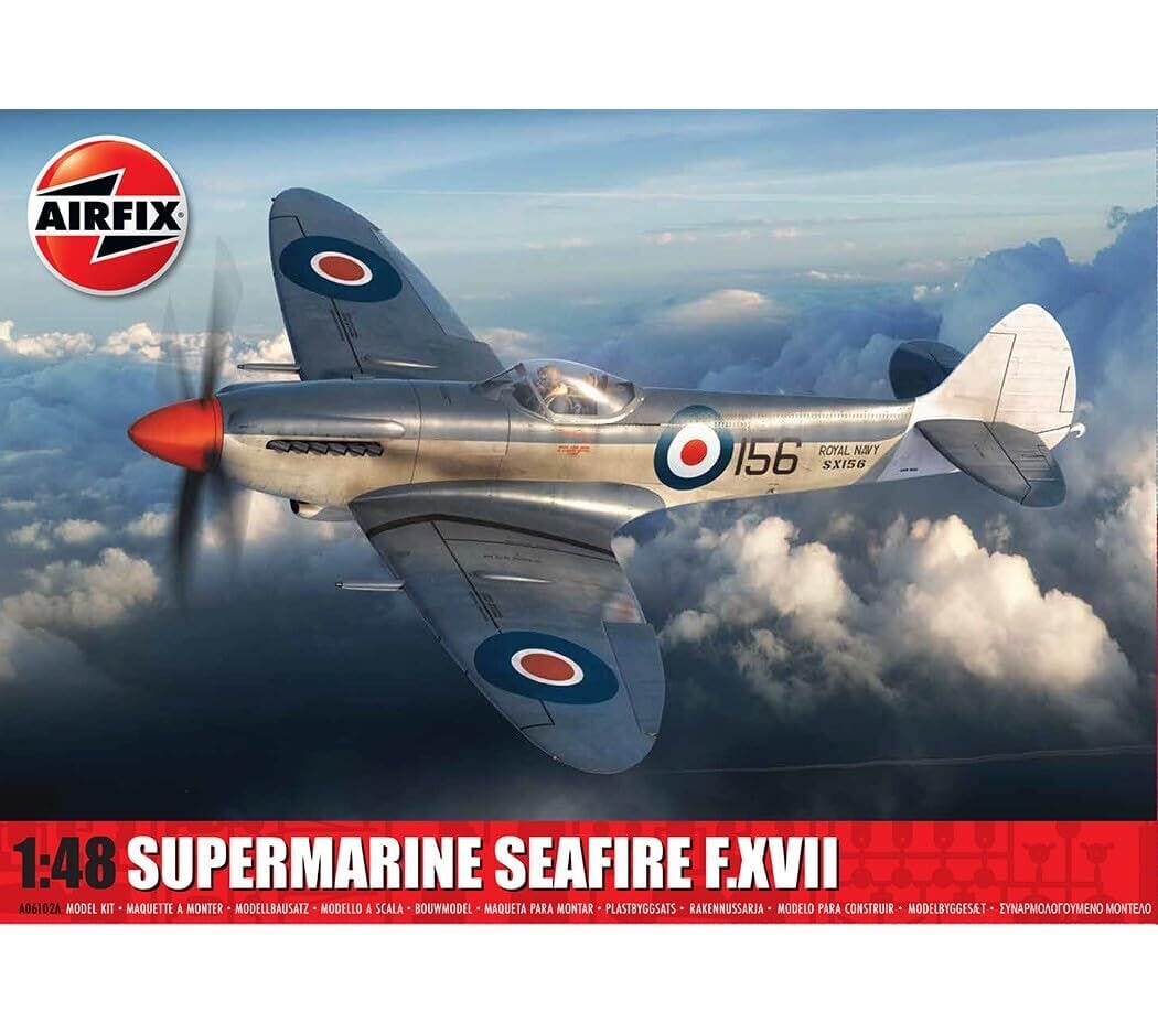 Airfix 06102A 1/48 Supermarine Seafire F.XVII Plastic Model Kit - Hobbytech Toys